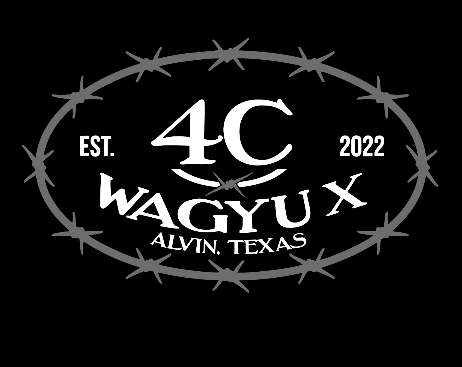 2A - 4C Wagyux - white on black- no slogan